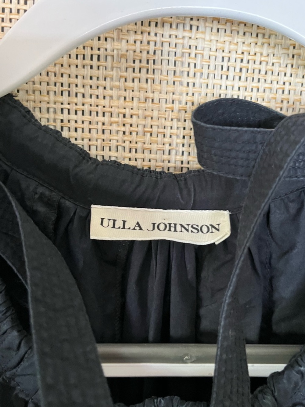 Ulla Johnson Navy Tie-Shoulder Midi Dress - Picture 3 of 5